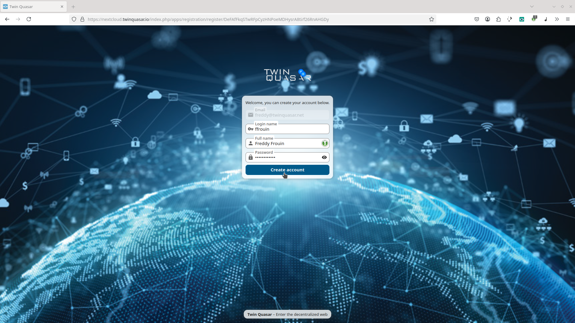 Complete registration